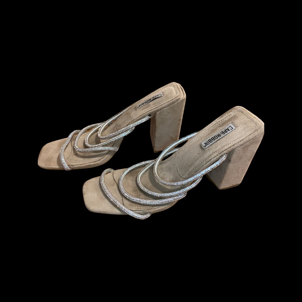 Crystal Stoned Strappy Heels